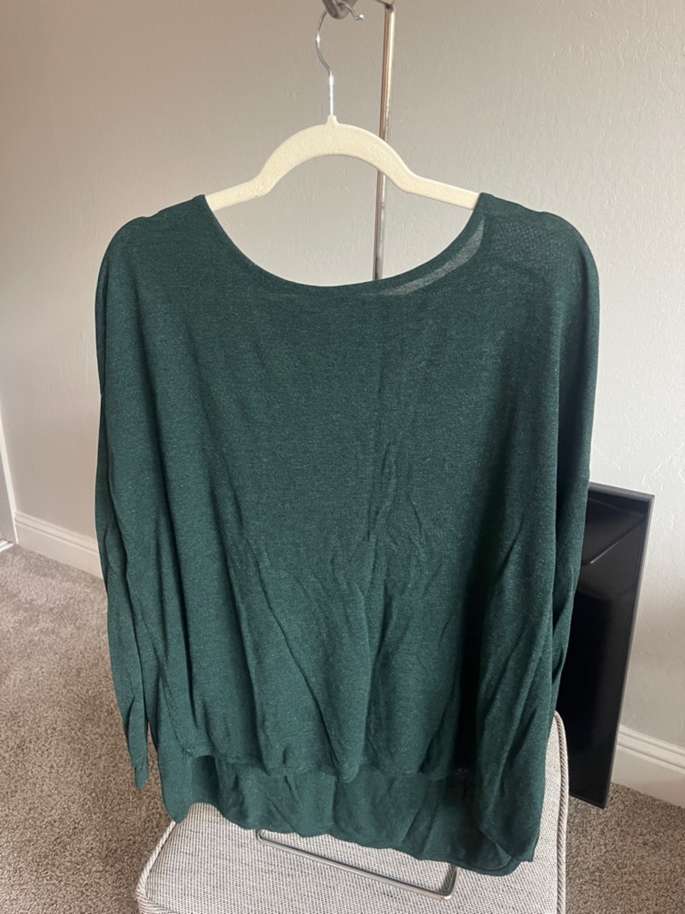 H&M Basic Dark Green Crewneck Sweater